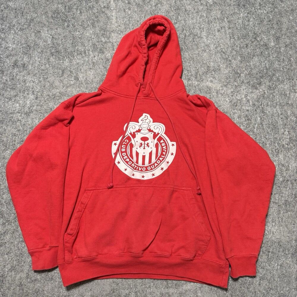 Chivas Guadalajara Hoodie Size M Medium Gemrock Heavyweight Red Soccer Liga MX